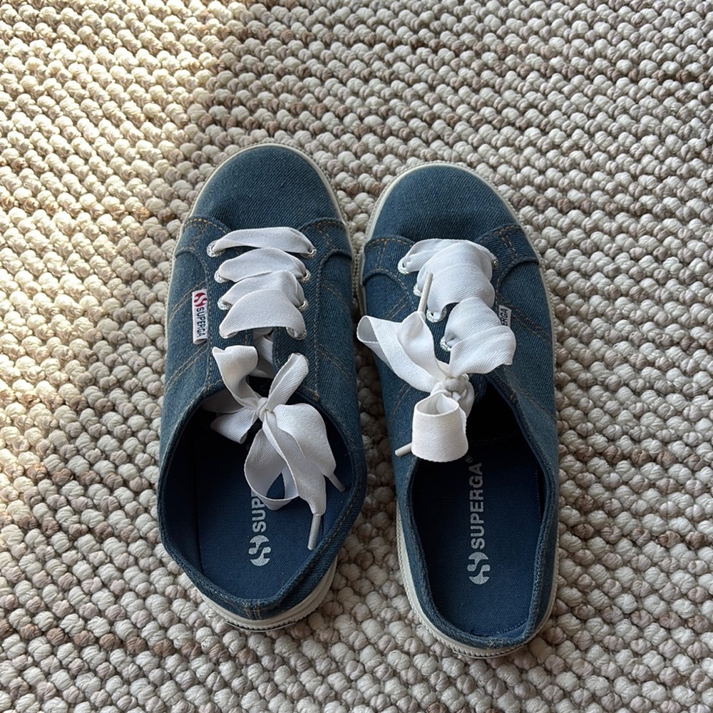 Superga Blue Slide Sneakers